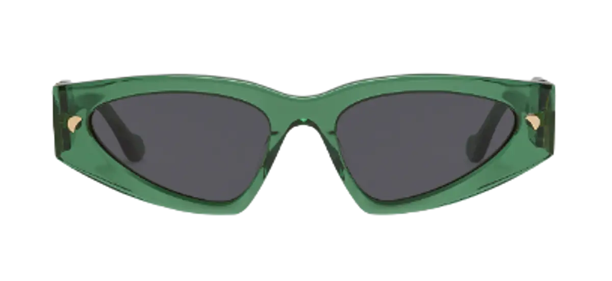 Nanushka Green Bio-Plastic Crista D-Frame Sunglasses $313
