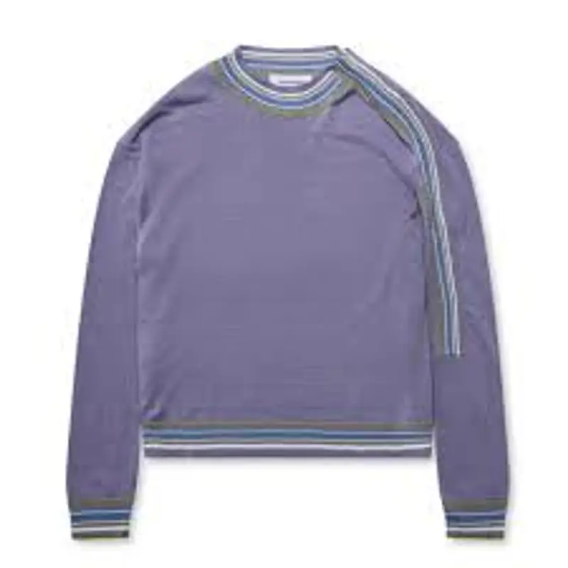 Kiko Kostadinov Violet Ria Henley Knit Sweater | WHAT'S ON Kiko Kostadinov Violet Ria Henley Knit Sweater | WHAT'S ON