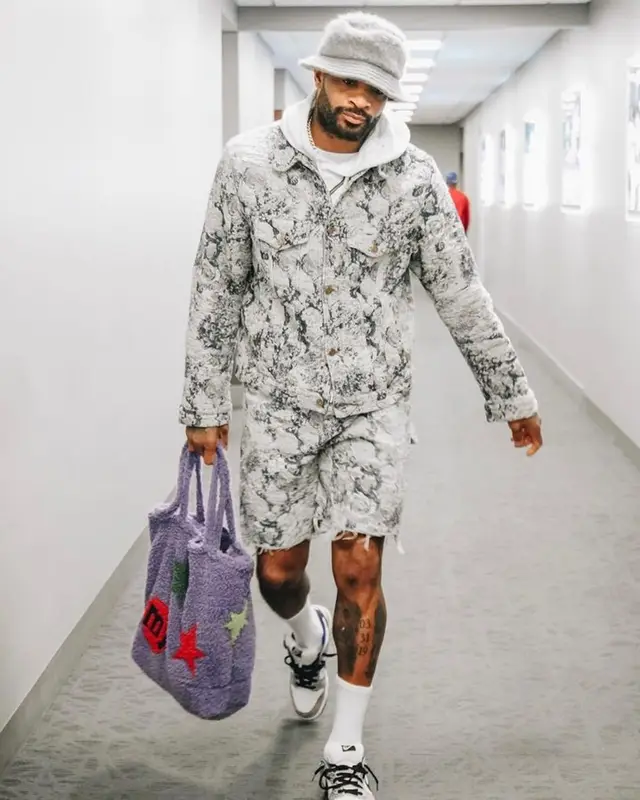 PJ Tucker outfit in Louis Vuitton, Cactus Plant Flea Market, and Marc Jacobs, 2023