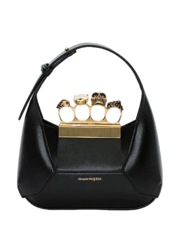 Alexander McQueen Jewelled Hobo Leather Mini Bag $2357