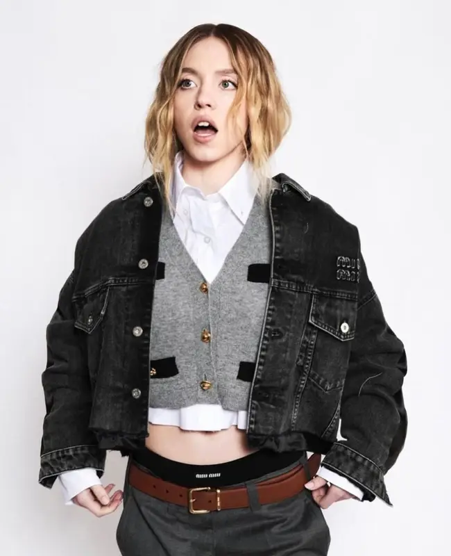 Sydney Sweeney outfit in Miu Miu, 2022
