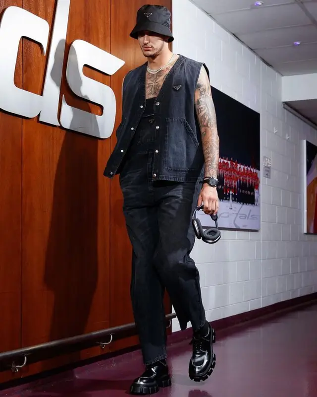 Kyle Kuzma outfit in Prada, 2023