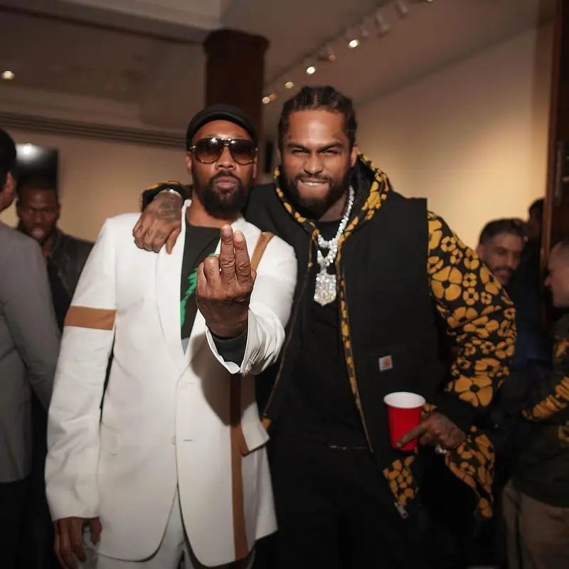 Dave East outfit in Asolo, Carhartt, and Marni, 2023