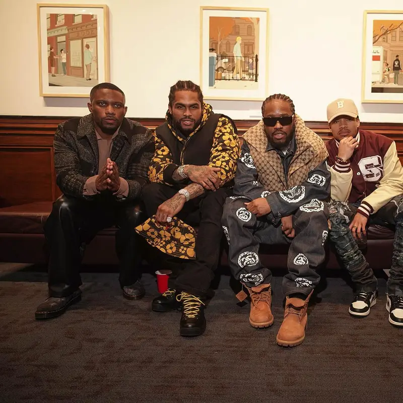 Dave East outfit in Asolo, Carhartt, and Marni, 2023