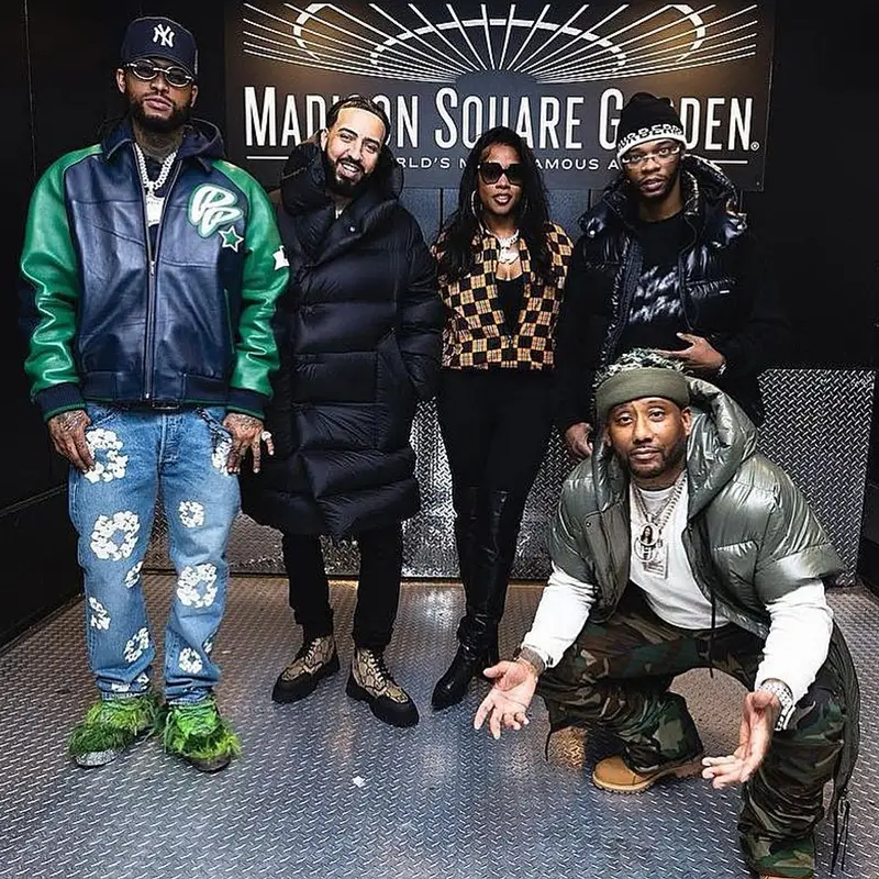 Dave East outfit in Levi’s, Nike, and Denim Tears, 2023