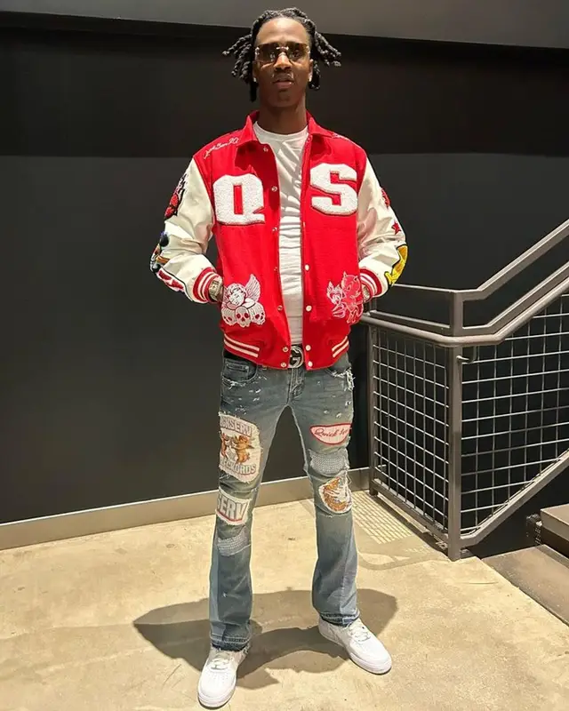 Yung Mal outfit in Nike, Gucci, and Cartier, 2023