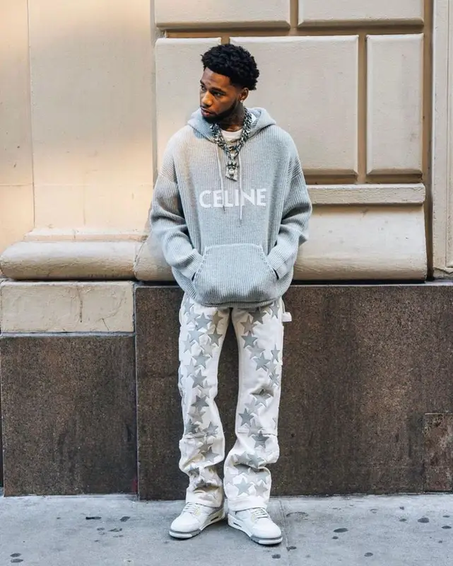 Key Glock outfit in Celine, Amiri, and Chemist, 2023