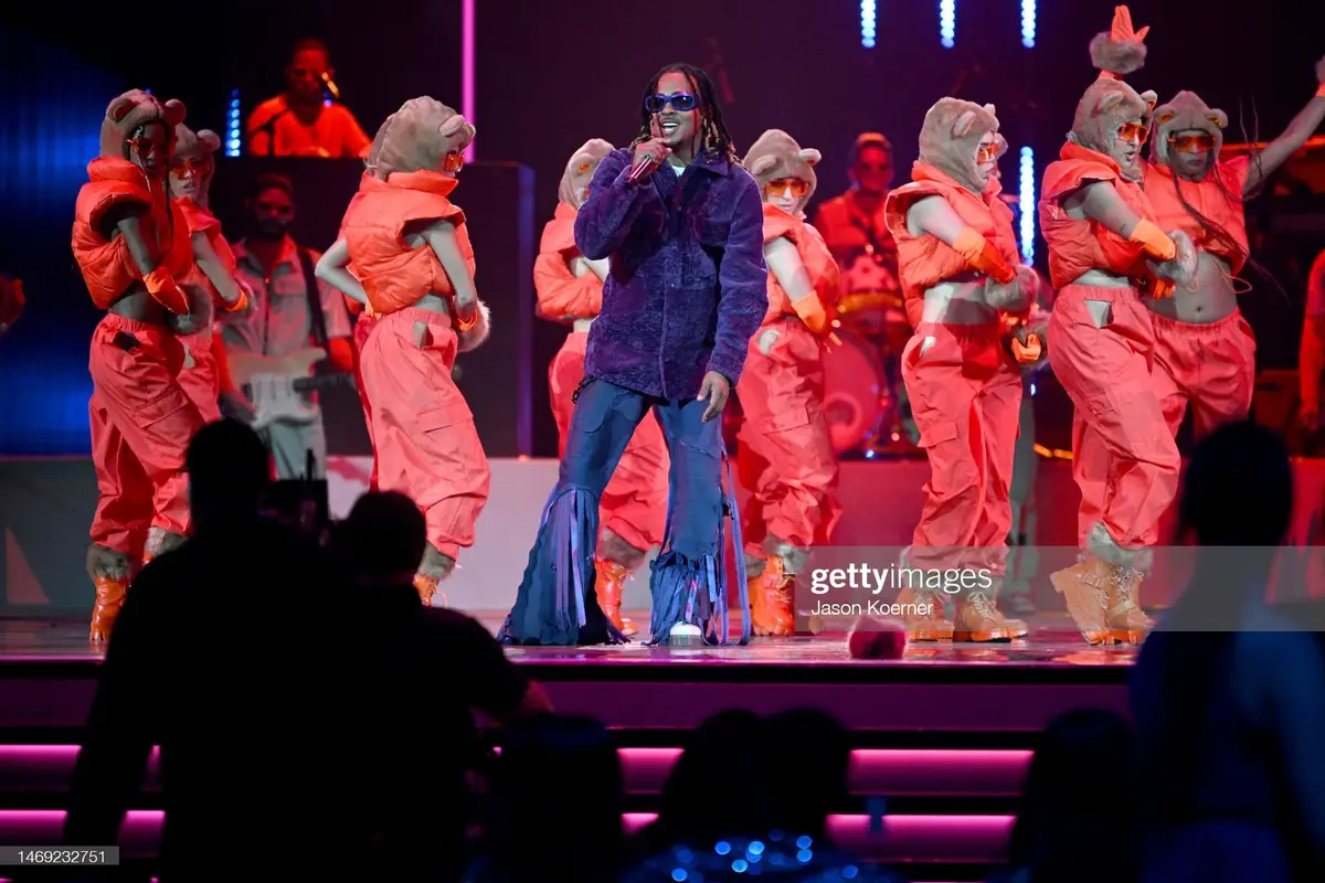 Ozuna outfit in Amiri, Mokoo, and Bottega Veneta, 2023