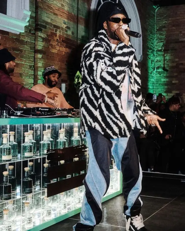 2 Chainz outfit in Mugler, Rick Owens, and Prada, 2023
