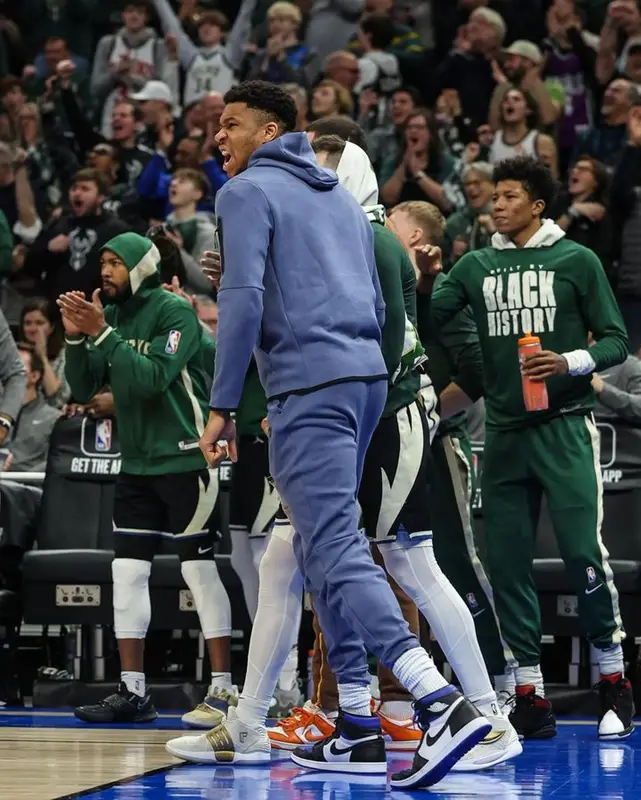 Giannis Antetokounmpo outfit in Nike, 2023