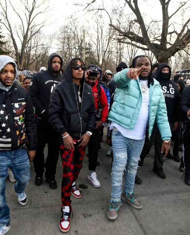 Skilla Baby outfit in 6PM Season, Chemist, and Amiri, 2023