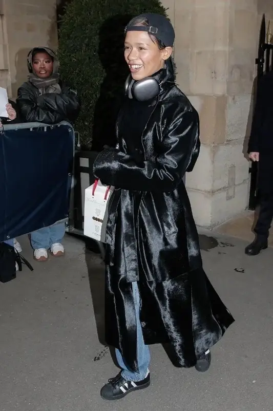 Taylor Russell outfit in Adidas, The Row, and Apple, 2023