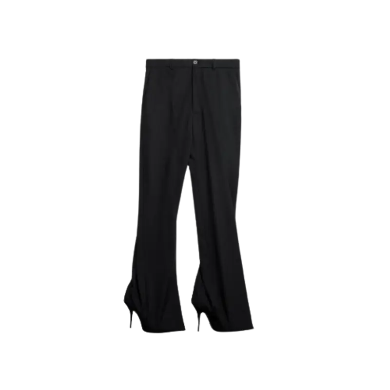 Balenciaga in black  Summer 23 Collection Fluid Barathea Knife Tailored Pantashoes FR Size 36 $3590