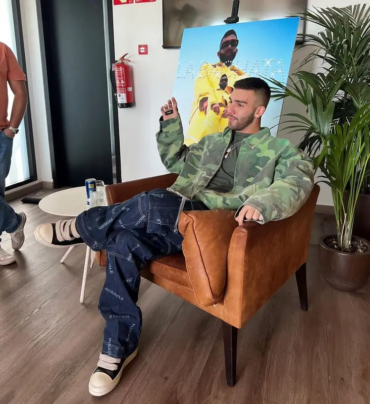 Manuel Turizo outfit in Notsonormal, Nahmias, and Rick Owens, 2022