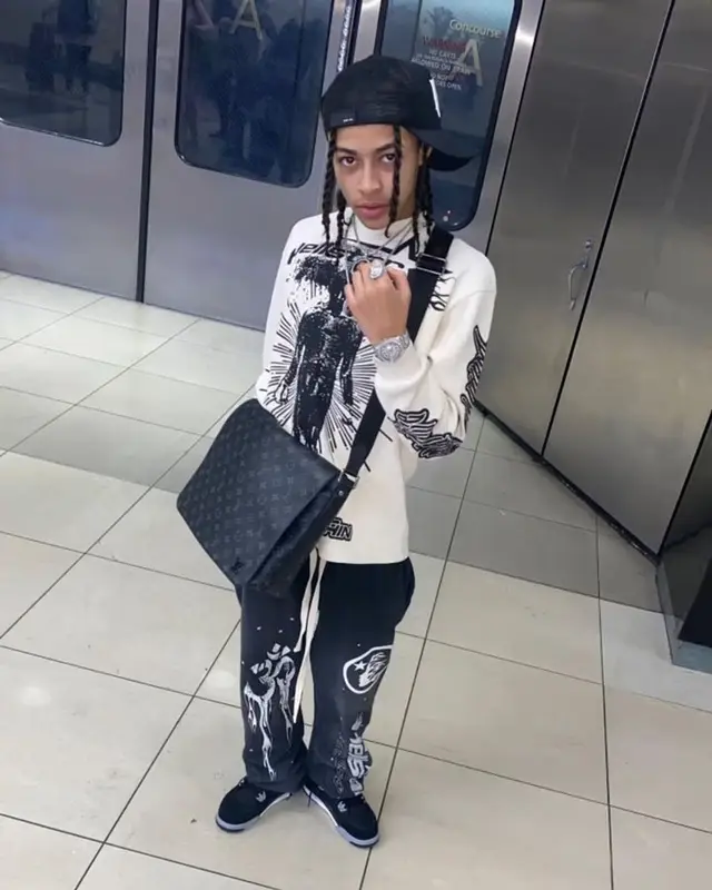 DD Osama outfit in Hellstar, Jordan, and Amiri, 2023