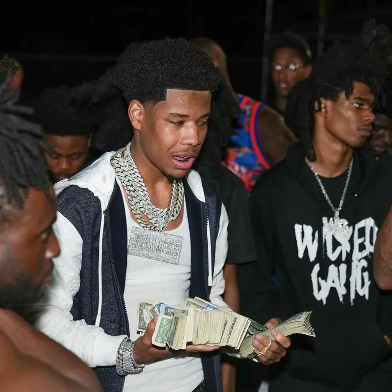 Nardo Wick outfit in Louis Vuitton and Nike, 2023