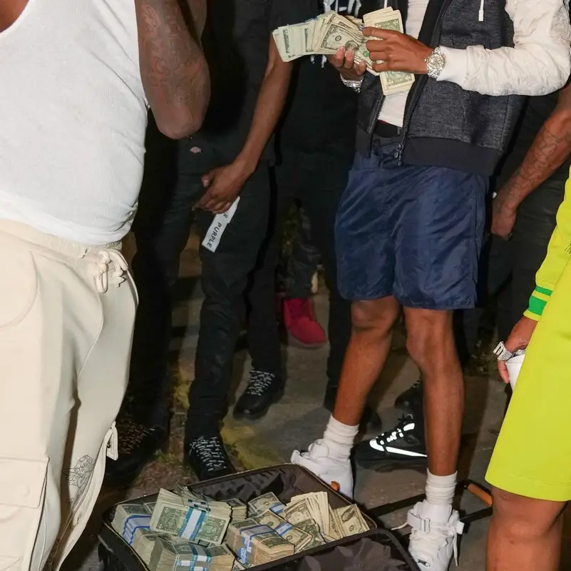 Nardo Wick outfit in Louis Vuitton and Nike, 2023