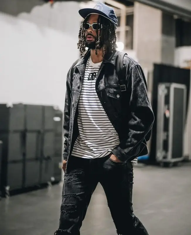 Patty Mills outfit in Dolce & Gabbana and Prada, 2023