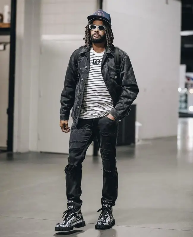 Patty Mills outfit in Dolce & Gabbana and Prada, 2023