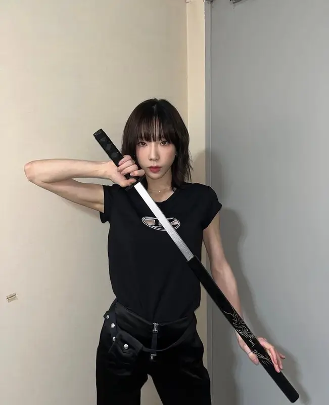 TaeYeon outfit in Diesel and Sergio Rossi, 2023