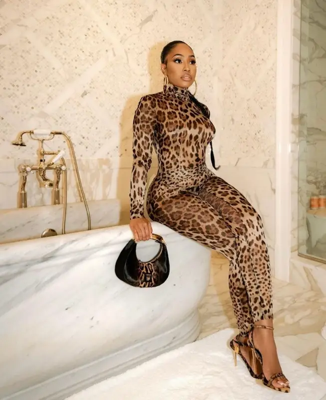 Yung Miami outfit in Dolce & Gabbana and Tom Ford, 2023