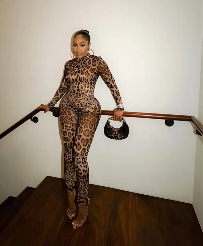 Yung Miami outfit in Dolce & Gabbana and Tom Ford, 2023