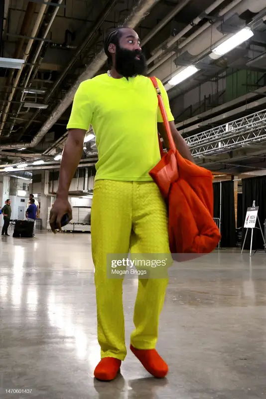 James Harden outfit in Bottega Veneta and Marni, 2023