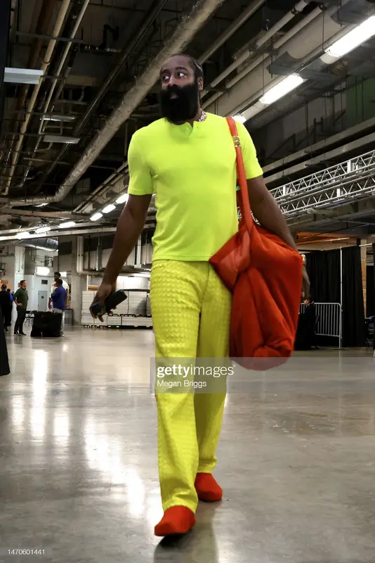 James Harden outfit in Bottega Veneta and Marni, 2023