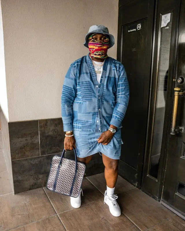 Peezy outfit in Kith, Goyard, and Gallery Dept., 2023