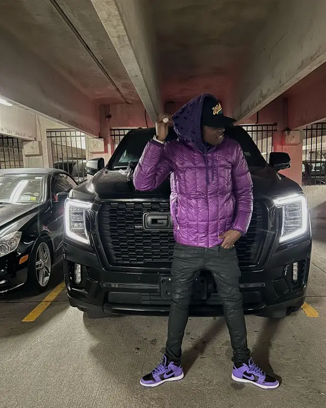 Bobby Shmurda outfit in Moncler, Monfrere, and Nike, 2023