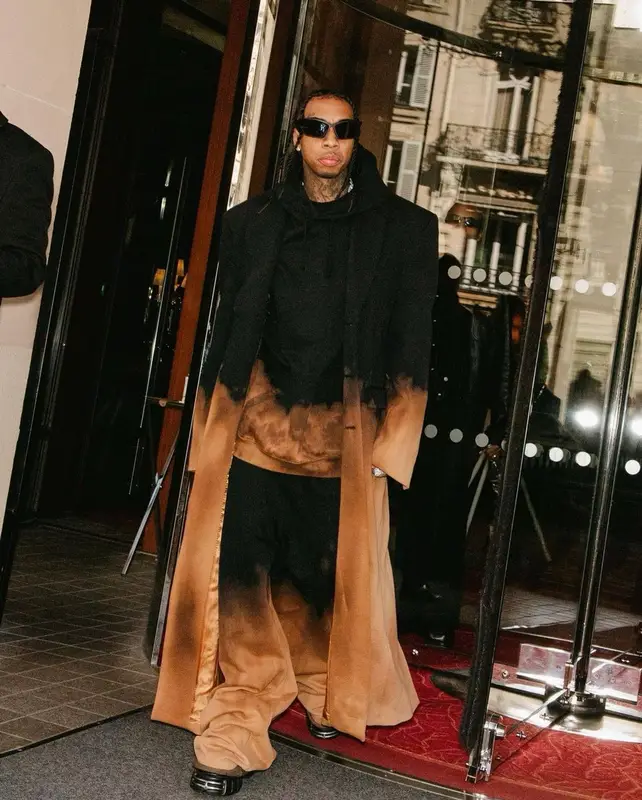 Tyga outfit in Vetements, New Rock, and Givenchy, 2023