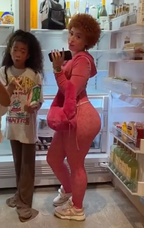 Ice Spice outfit in Marine Serre and Amiri, 2023