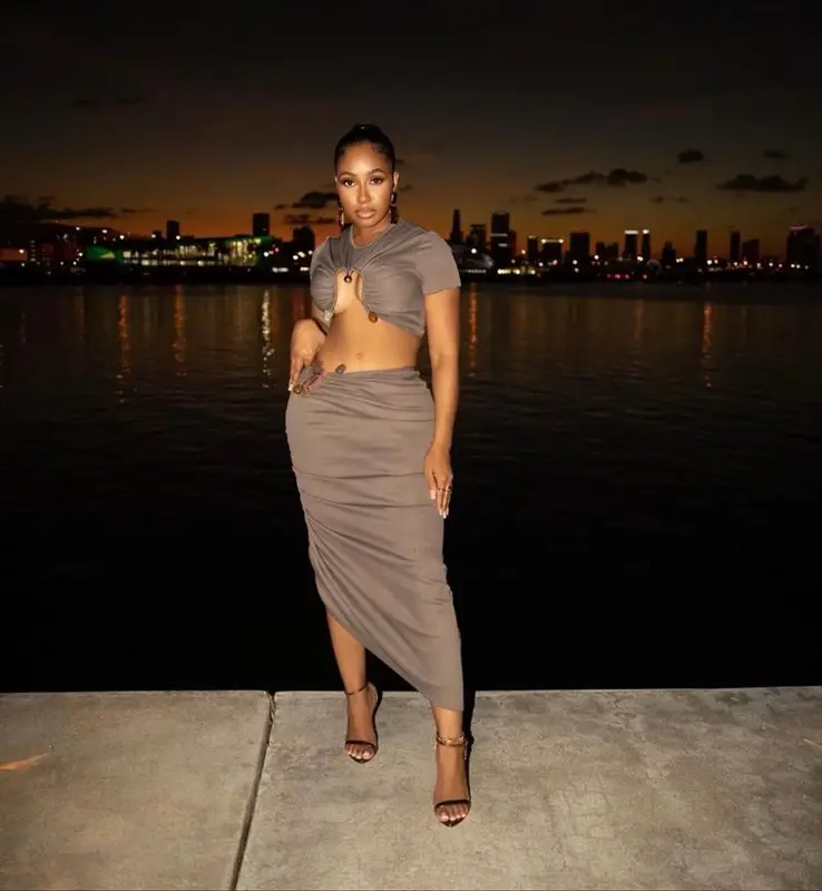 Yung Miami outfit in Christopher Esber and Tom Ford, 2023