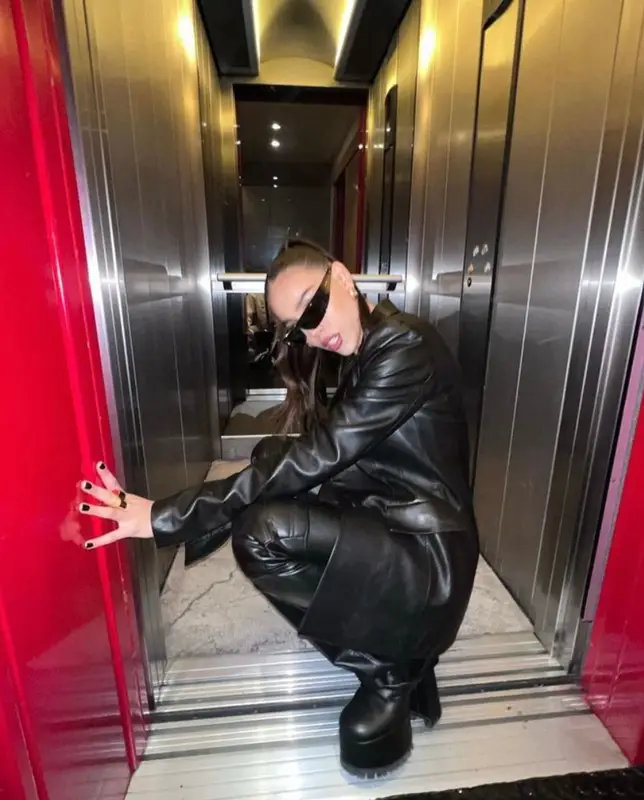 Danna Paola outfit in Off-White, Zara, and Prada, 2023