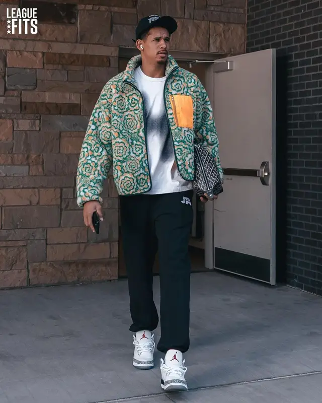 Juan Toscano-Anderson outfit in Sundae School, Jordan, and Goyard, 2023