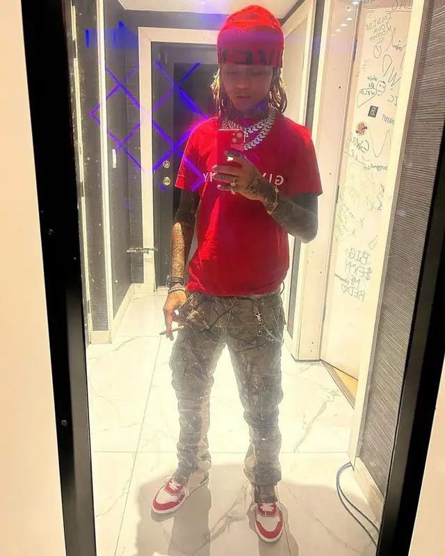 Swae Lee outfit in Valabasas, Dior, and Givenchy, 2023