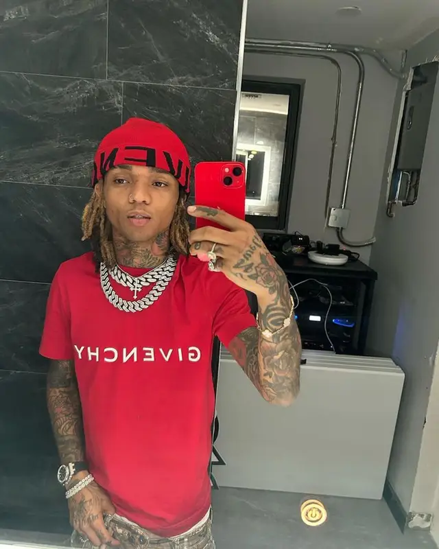 Swae Lee outfit in Valabasas, Dior, and Givenchy, 2023