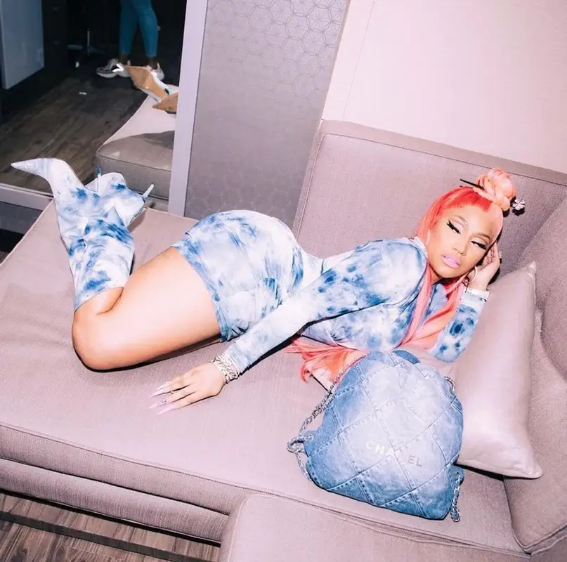 Nicki Minaj outfit in Alexandre Vauthier, Chanel, and Alexander McQueen, 2023