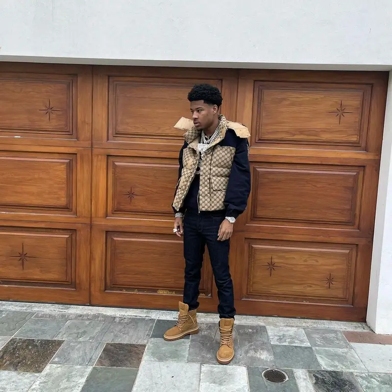 Nardo Wick outfit in Gucci and Louis Vuitton, 2023
