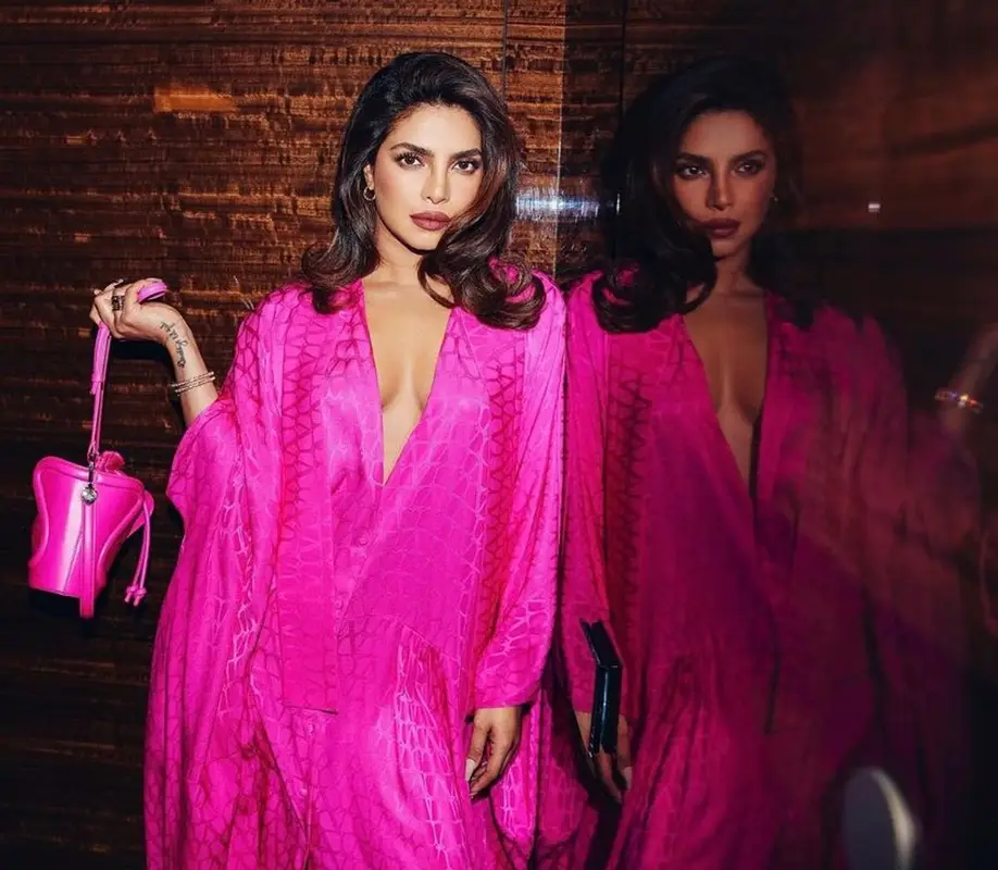 Priyanka Chopra outfit in Bvlgari and Valentino Garavani, 2023