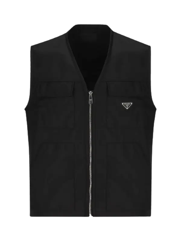 Prada Re-nylon Utility Black Gilet $1081