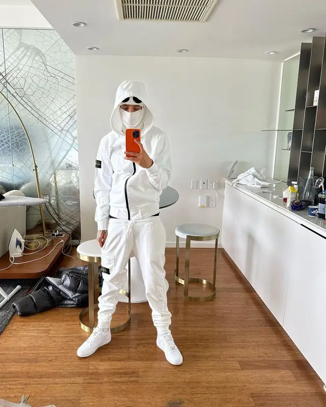 Central Cee outfit in Stone Island, Nike, and C.P. Company, 2023
