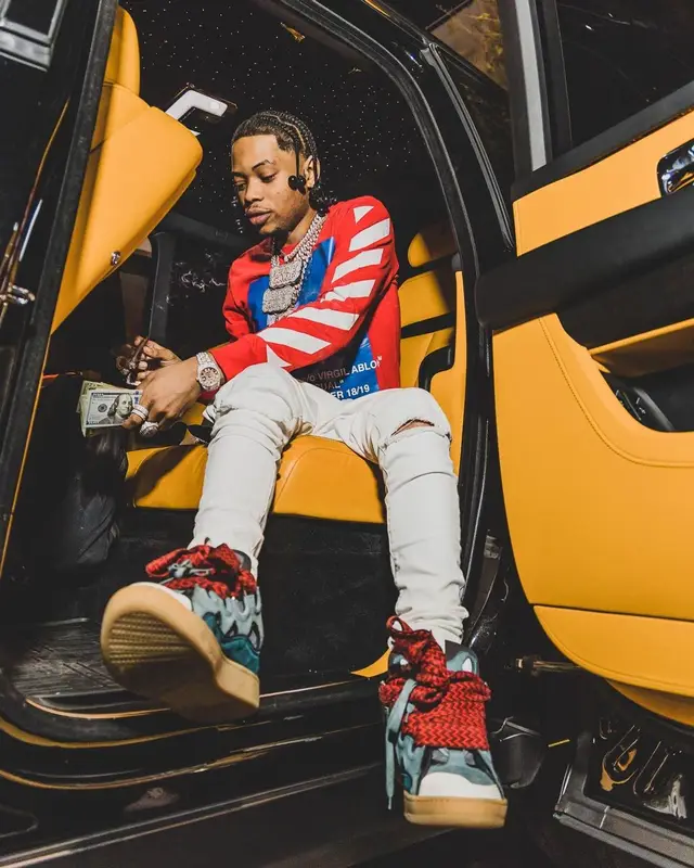 Lil Migo outfit in Off-White, Lanvin, and Dior, 2023