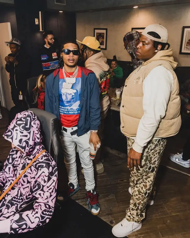 Lil Migo outfit in Off-White, Lanvin, and Dior, 2023