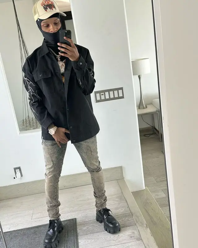 Toosii outfit in Dead Than Cool, Rolling Loud Merch, and Nike, 2023