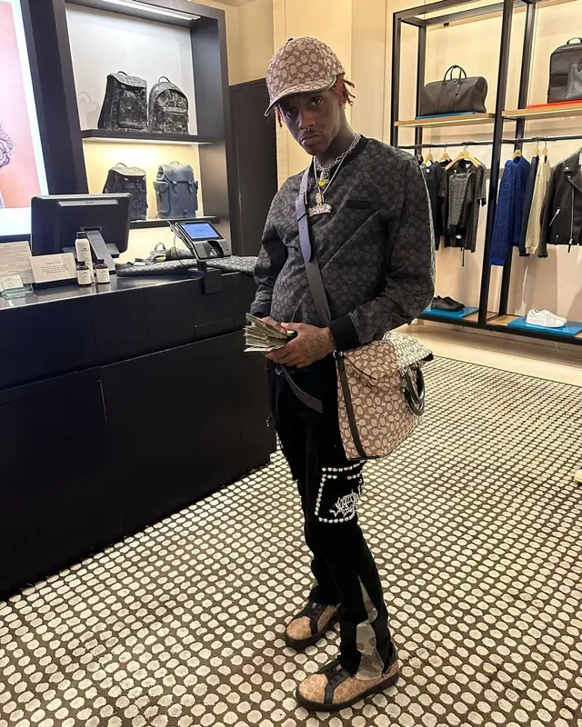Famous Dex outfit in Section 8 and Coach, 2023