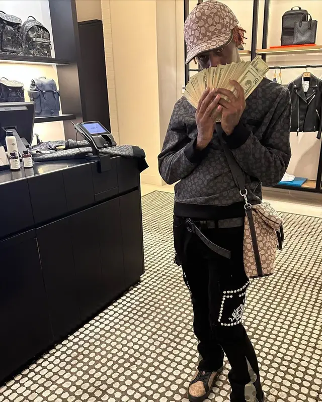 Famous Dex outfit in Section 8 and Coach, 2023