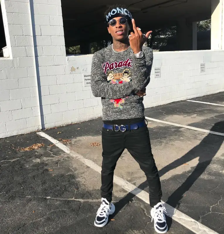 NBA YoungBoy outfit in Dolce & Gabbana, Amiri, and Moncler, 2019