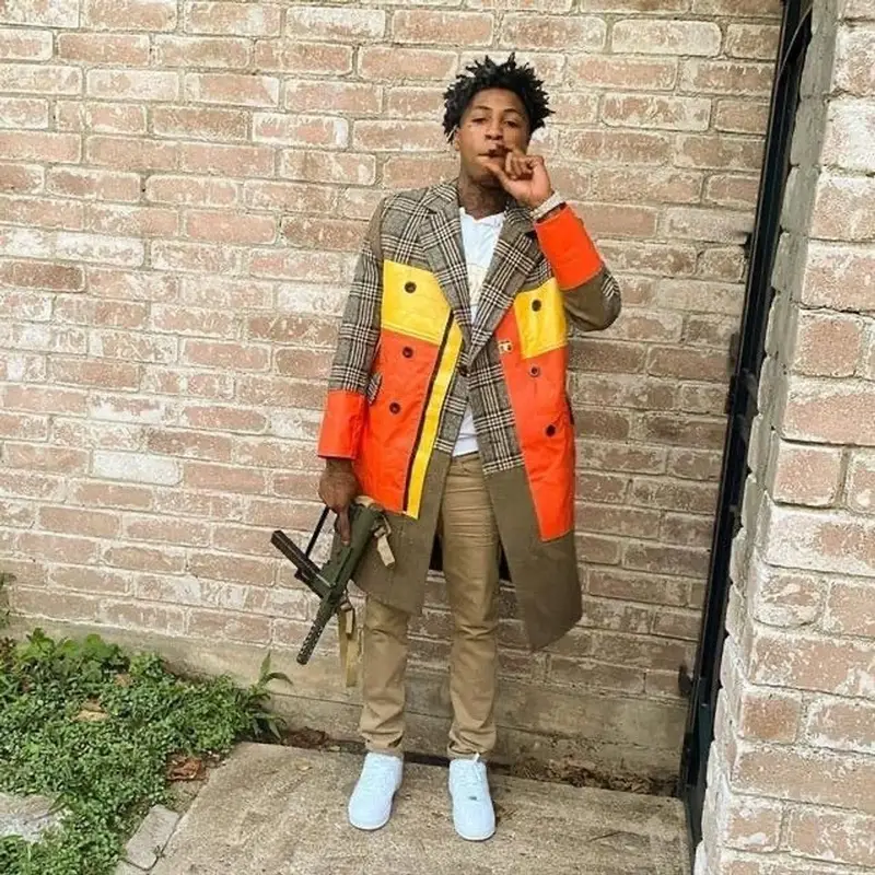 NBA YoungBoy outfit in Junya Watanabe, Polo Ralph Lauren, and Nike, 2020