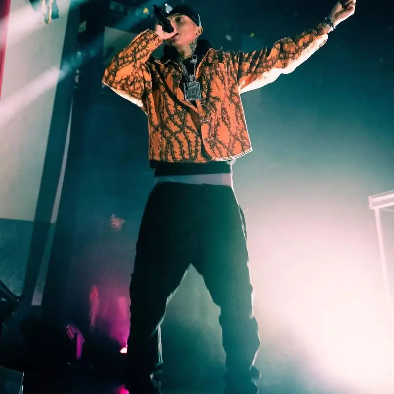 Central Cee outfit in Stingwater, Stone Island, and Nike, 2023